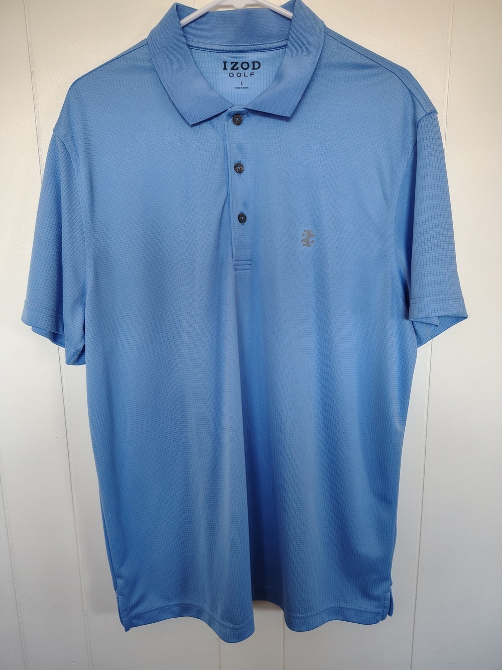 Izod Light Blue Men's Golf Polo Shirt Size L.